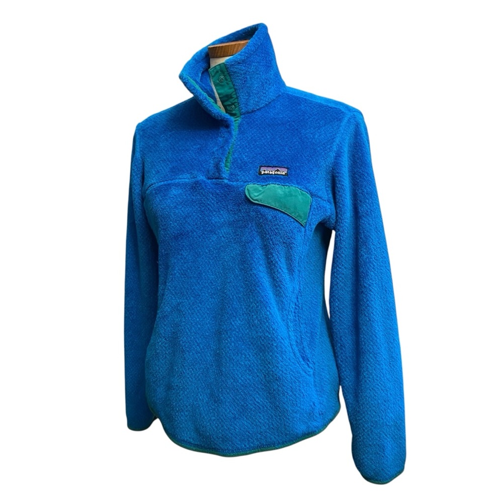 Patagonia Re-Tool Snap T Fleece Pullover PolarTec Thermal Blue Green Size S - Picture 14 of 14